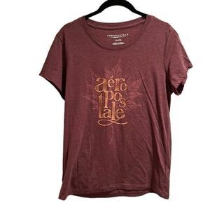 Aeropostale Short Sleeved Rust Colored Graphic T-shirt Size XL